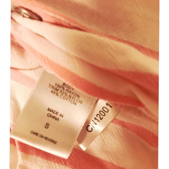 Pink & White Collared Shirt with Lace - Picture 5 of 5